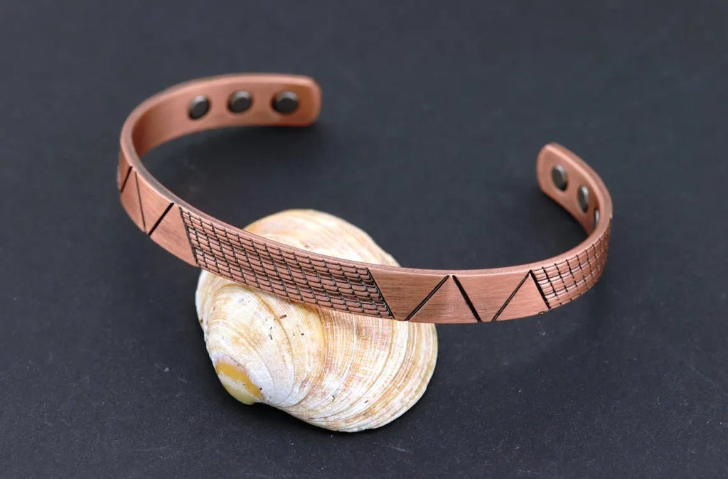Bio Magnetic Zig - Zag Design Pure Copper Bracelet - Karoo Earth