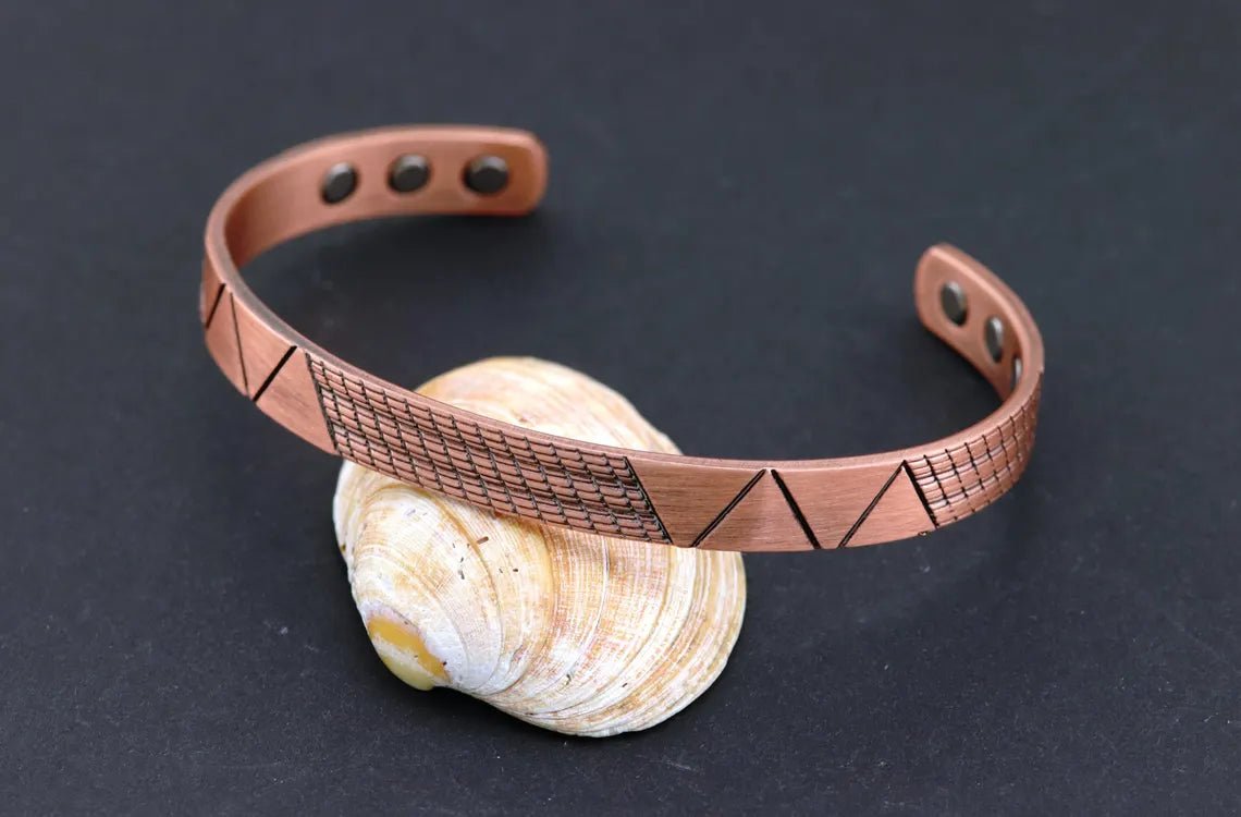 Bio Magnetic Zig - Zag Design Pure Copper Bracelet - Karoo Earth