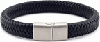 Black Braided Leather Bracelet - Karoo Earth