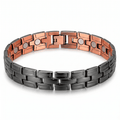 Black Electroplated Double Track Pure Copper Link Bracelet - Karoo Earth