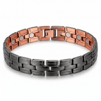Black Electroplated Double Track Pure Copper Link Bracelet - Karoo Earth