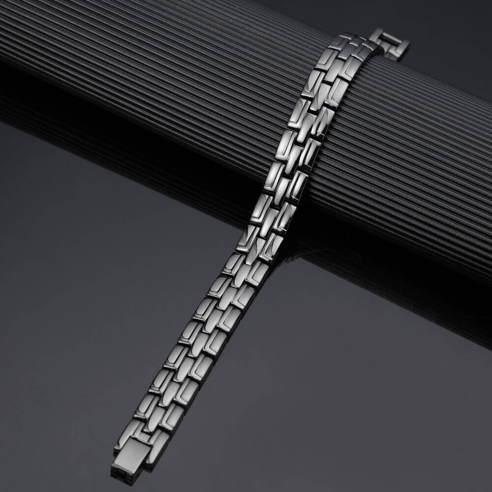 Black Electroplated Double Track Pure Copper Link Bracelet - Karoo Earth