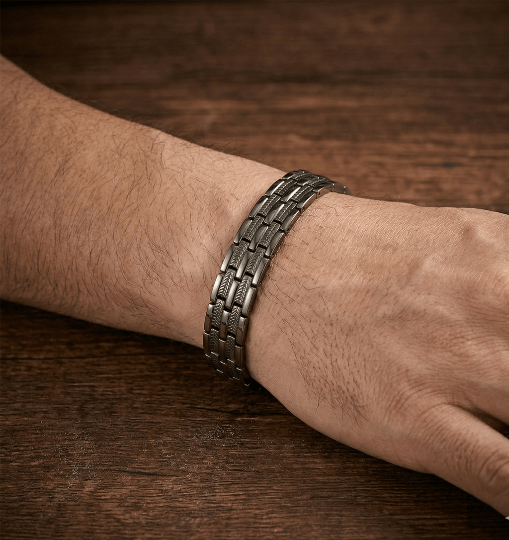 Black Electroplated Pure Copper Link Bracelet - Karoo Earth