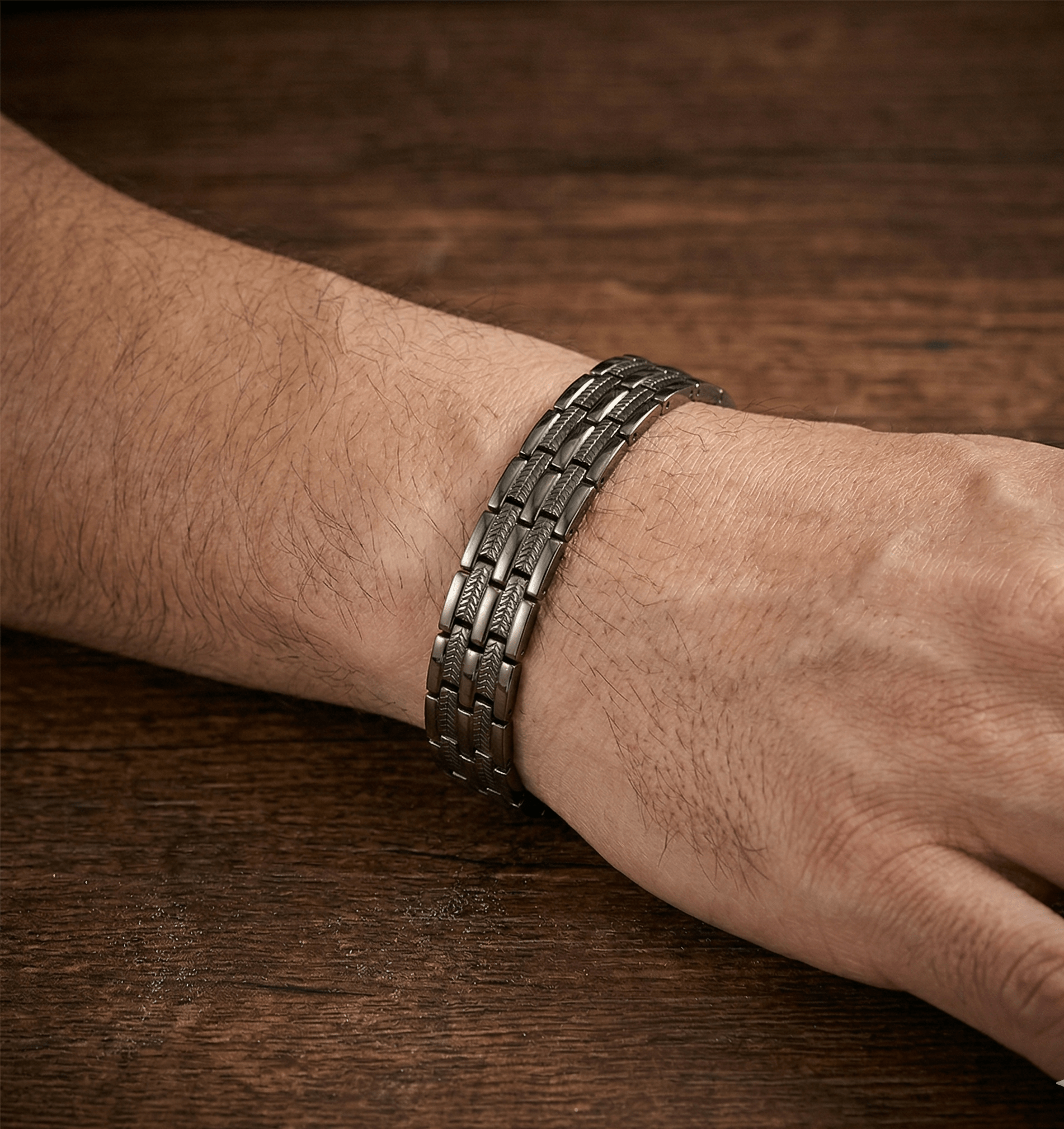 Black Electroplated Pure Copper Link Bracelet - Karoo Earth