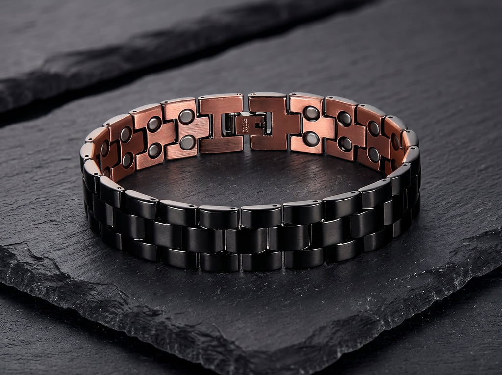 Black Electroplated Ultra Strength Pure Copper Link Bracelet - Karoo Earth