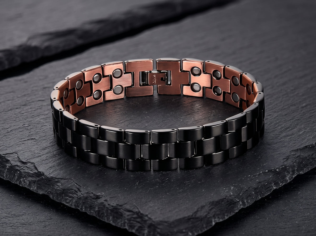 Black Electroplated Ultra Strength Pure Copper Link Bracelet - Karoo Earth