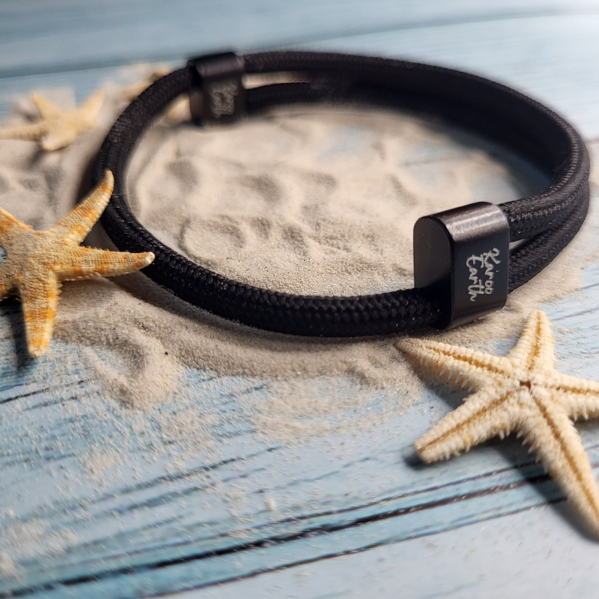 Black Karoo Earth Rope Adjustable Paracord Bracelet - Karoo Earth