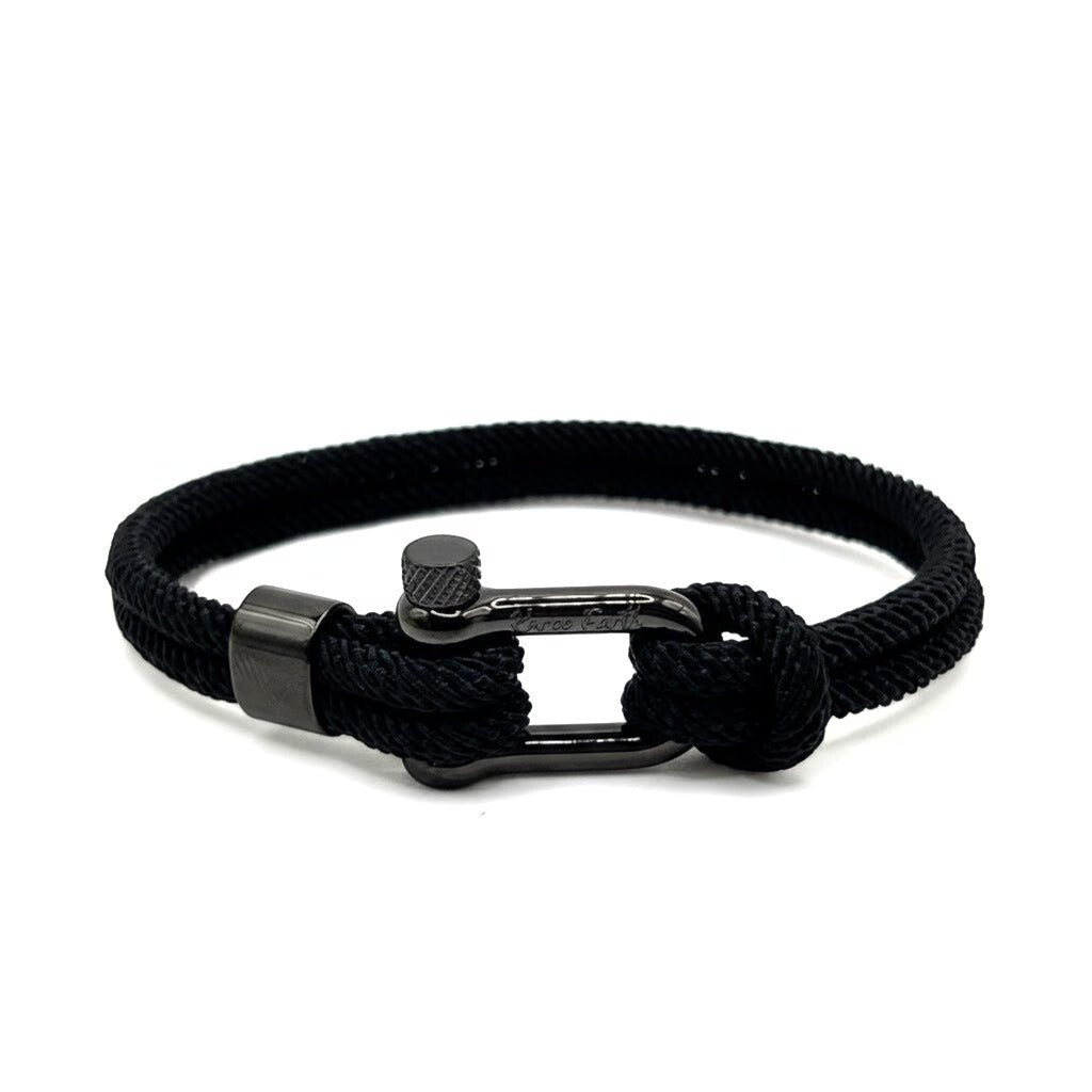 Black Nautical Shackle Bracelet - Karoo Earth