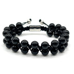 Black Obsidian Double Beaded Bracelet - Karoo Earth