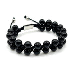Black Obsidian Double Beaded Bracelet - Karoo Earth
