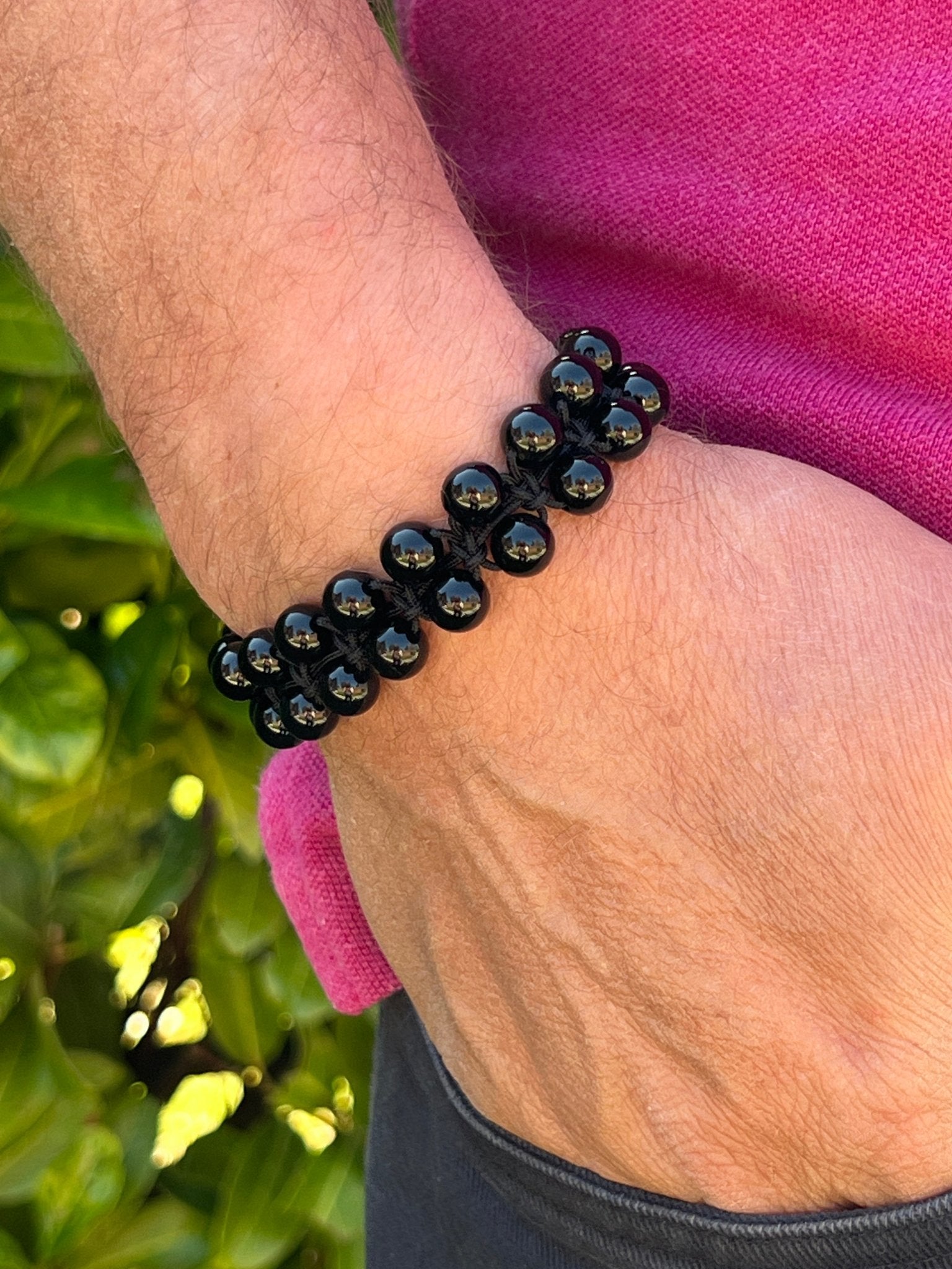 Black Obsidian Double Beaded Bracelet - Karoo Earth