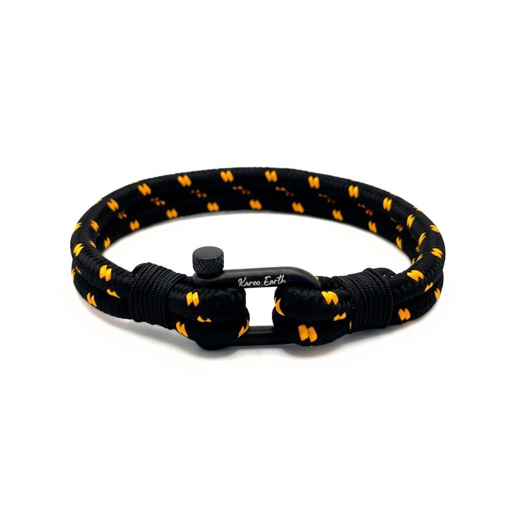 Black & Orange Shackle Bracelet - Karoo Earth