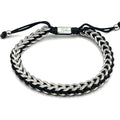 Black Rope Weave Franco Chain Bracelet - Karoo Earth