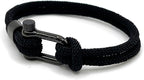 Black Stainless Steel Nautical Sailing Rope Shackle Bracelet - Karoo Earth
