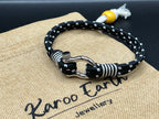 Black & White Horseshoe Shackle Bracelet - Karoo Earth