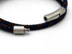 Blue & Brown Double Wrap Rope Bracelet - Karoo Earth