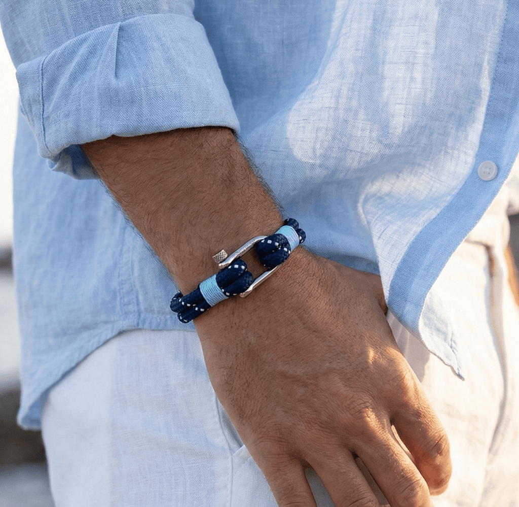 Blue Nautical Shackle Bracelet - Karoo Earth