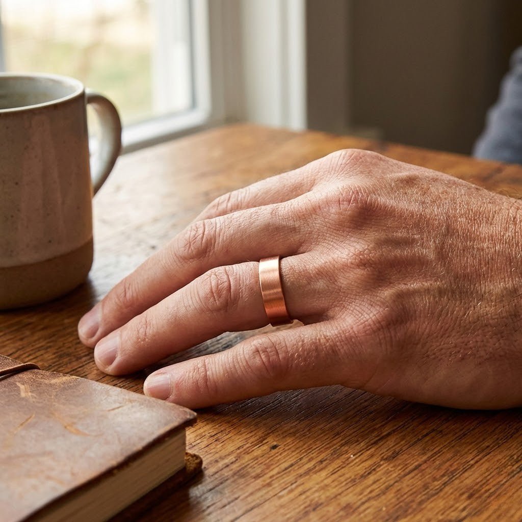 Brushed Copper Magnetic Ring - Karoo Earth