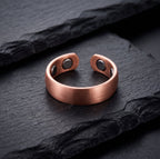 Brushed Copper Magnetic Ring with 4 Neodymium Magnets - Karoo Earth