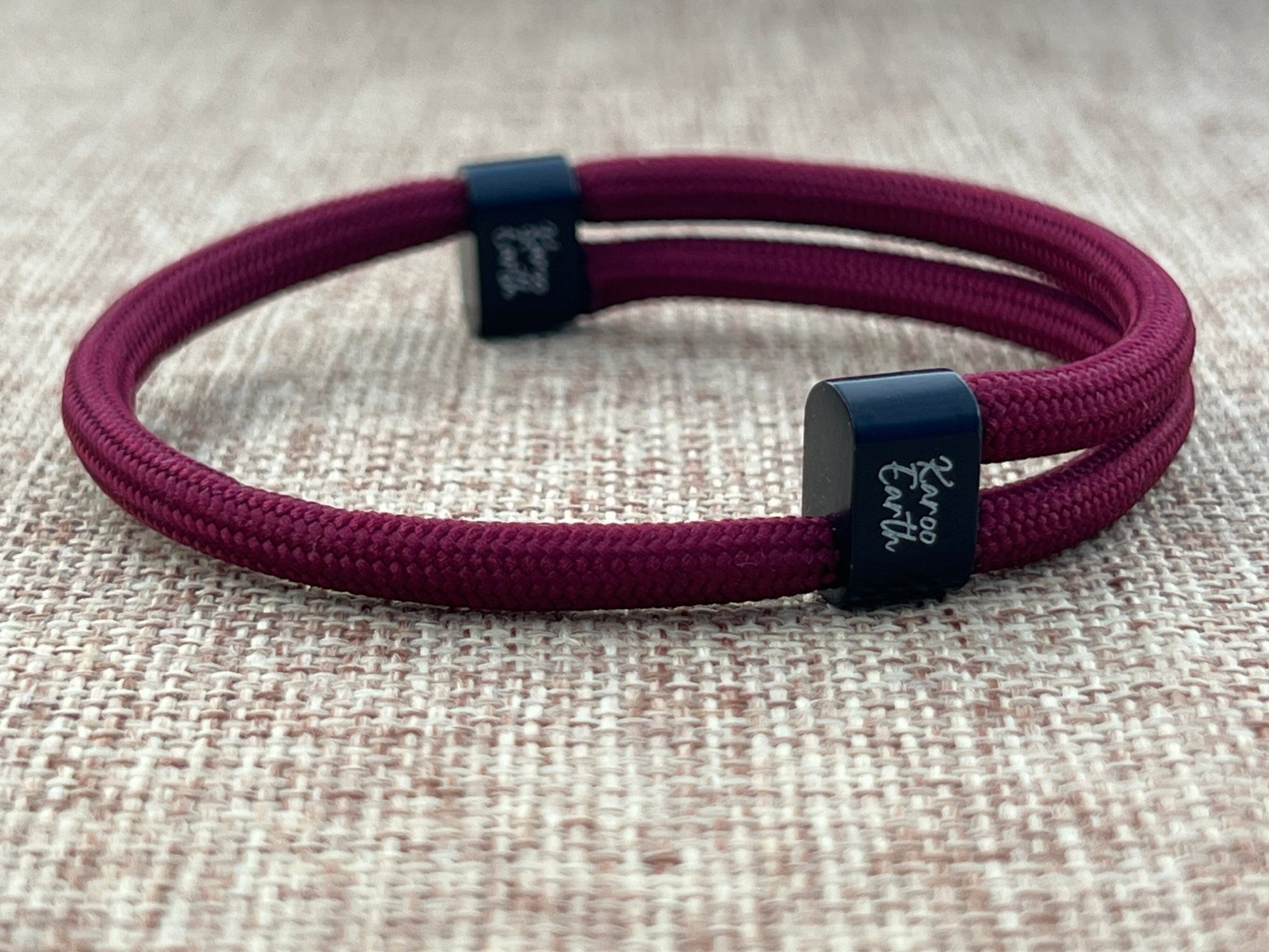 Burgundy Karoo Earth Rope Adjustable Paracord Bracelet - Karoo Earth