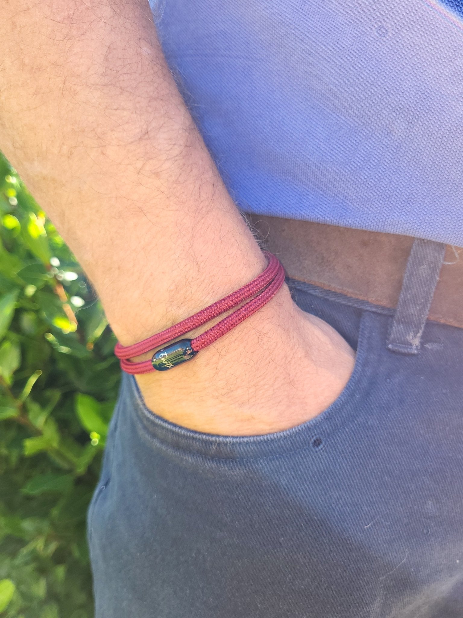Burgundy Paracord Rope Bracelet - Karoo Earth