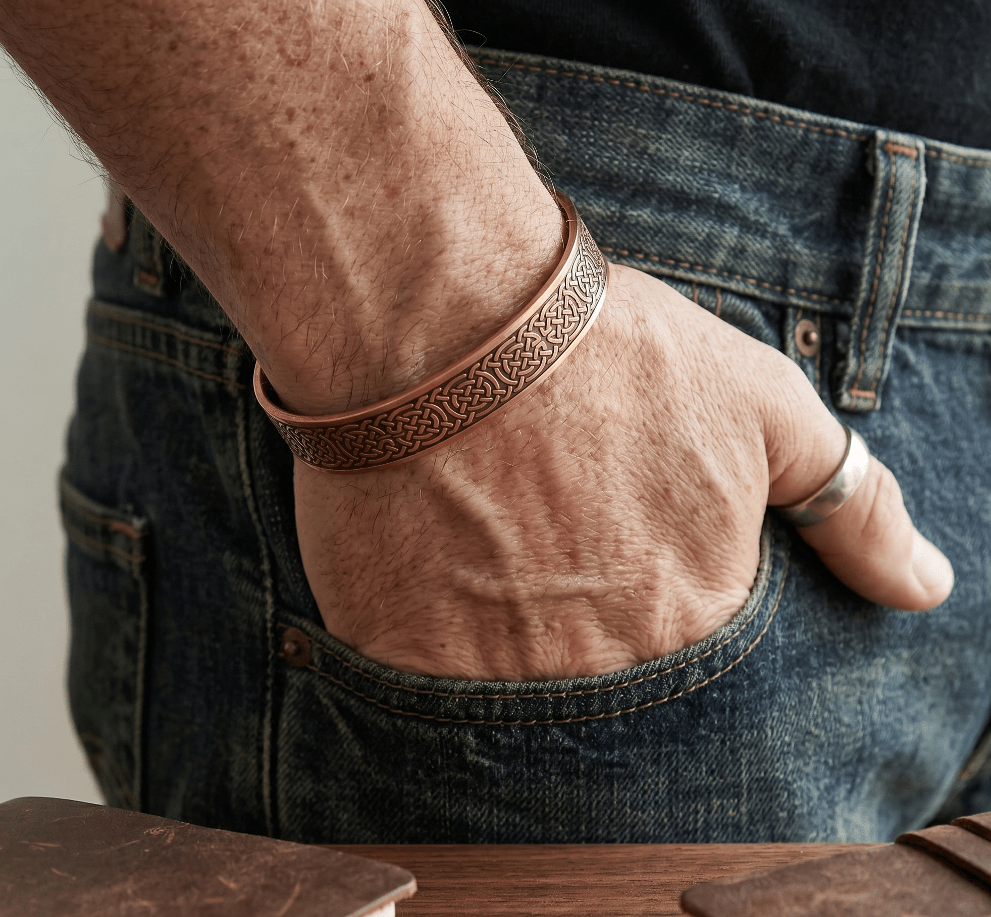 Celtic Pattern Bio Magnetic Pure Copper Bracelet - Karoo Earth