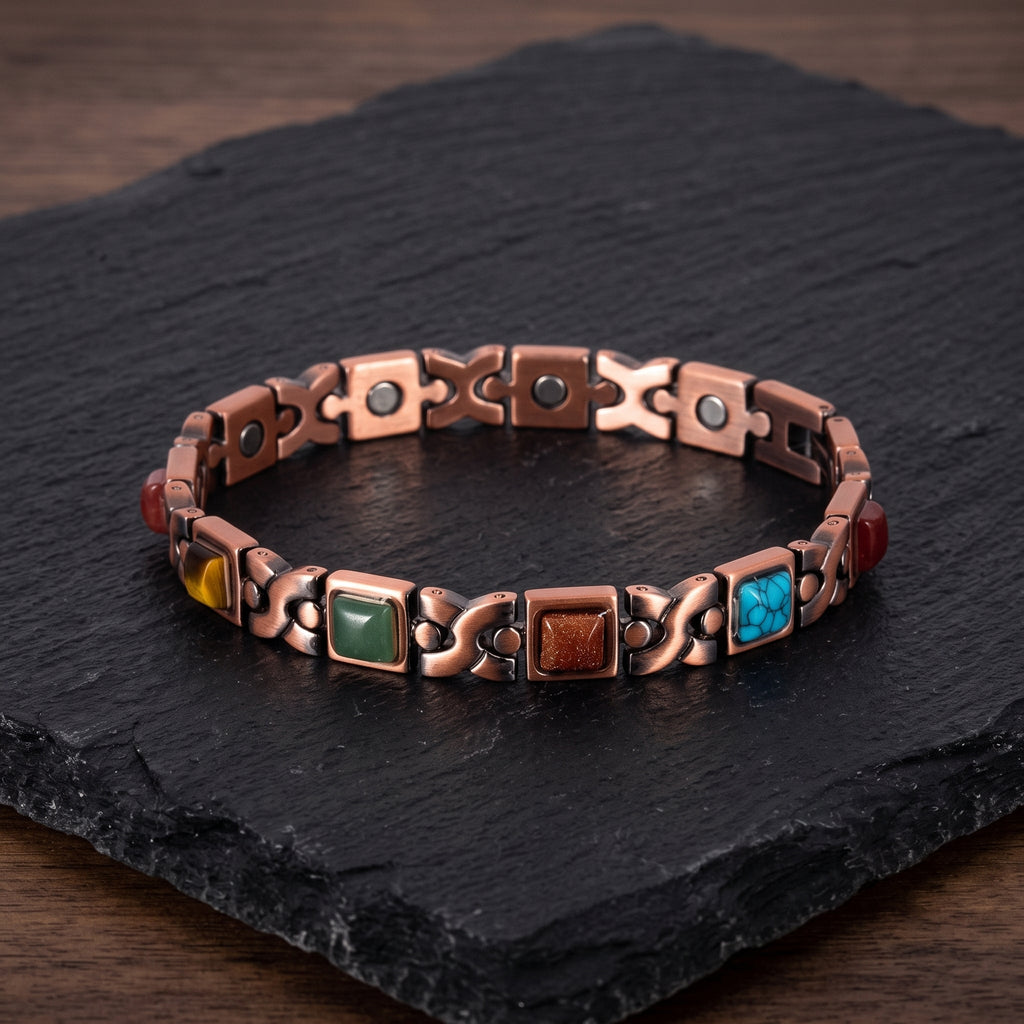 Chakra Link Copper Bracelet - Karoo Earth