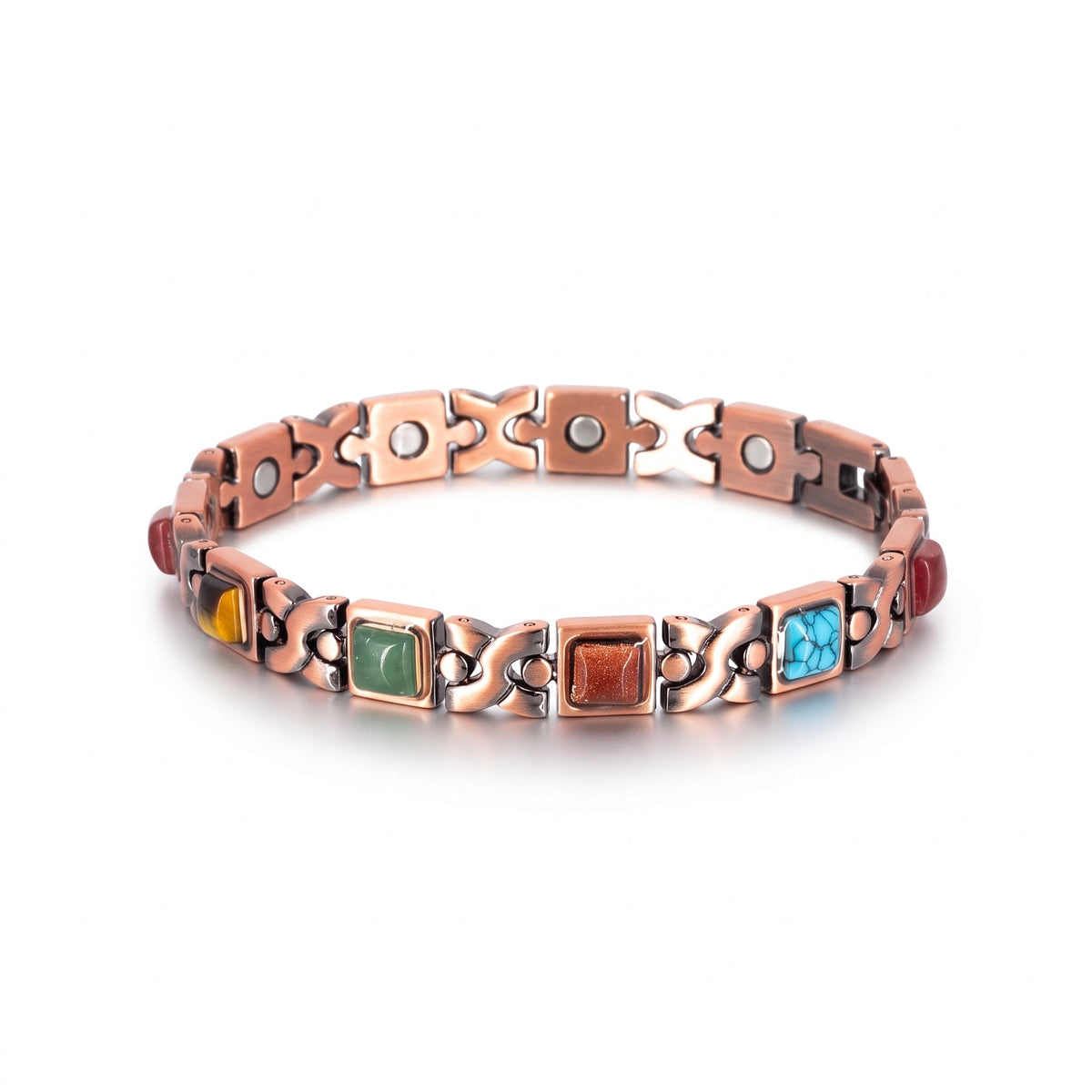 Chakra Link Copper Bracelet - Karoo Earth