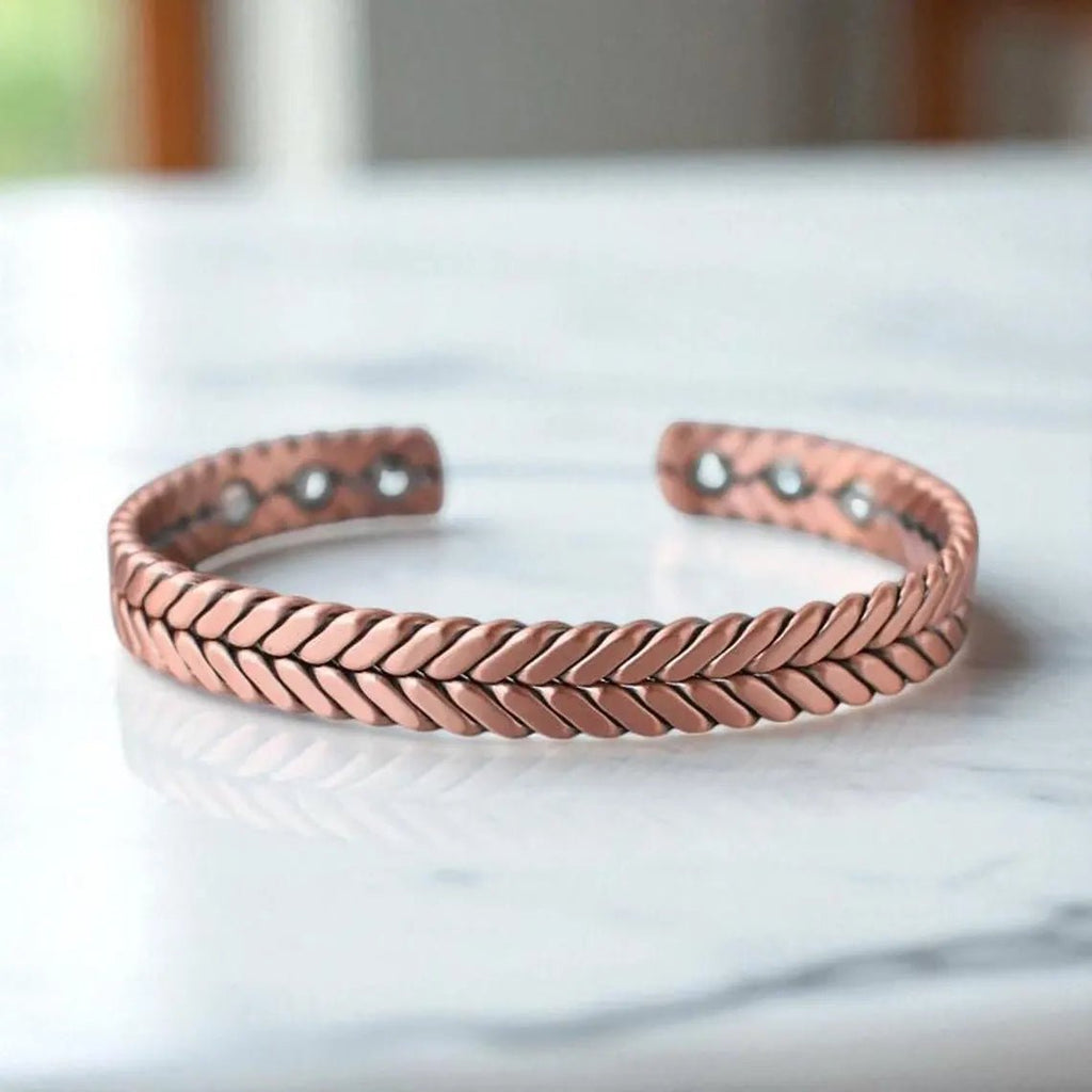 Copper Herringbone Bracelet Plain - Karoo Earth