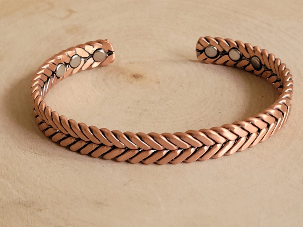 Copper Herringbone Bracelet Plain - Karoo Earth