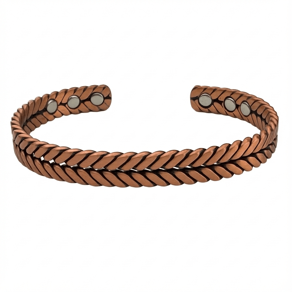 Copper Herringbone Bracelet Plain - Karoo Earth