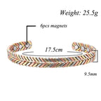 Copper Herringbone Bracelet with 6 Ultra Strength Magnets - Karoo Earth