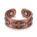 Cross Copper Magnetic Ring - Karoo Earth