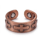 Cross Copper Magnetic Ring - Karoo Earth