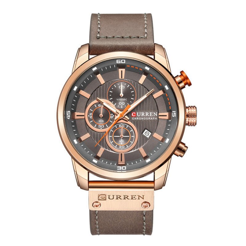 CURREN 8291 Men’s Luxury Chronograph Watch - Gold - With Premium Leather Box - Karoo Earth