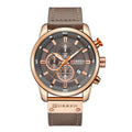CURREN 8291 Men’s Luxury Chronograph Watch - Gold - With Premium Leather Box - Karoo Earth