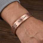 Customisable Parallel Track Pure Copper Magnetic Bracelet - Karoo Earth