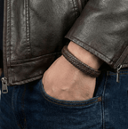 Dark Brown Braided Leather Bracelet - Karoo Earth