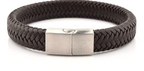 Dark Brown Braided Leather Bracelet - Karoo Earth