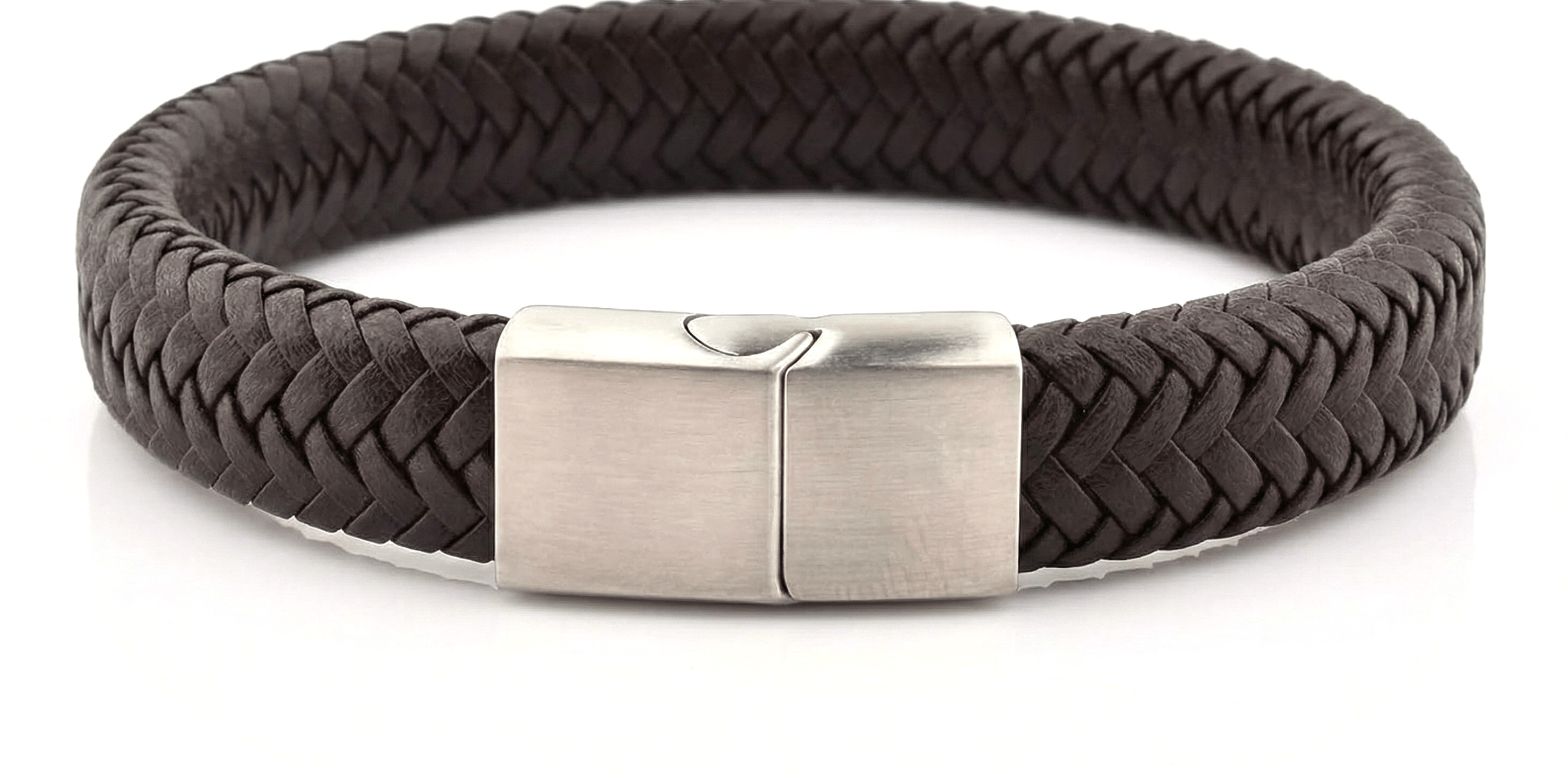 Dark Brown Braided Leather Bracelet - Karoo Earth