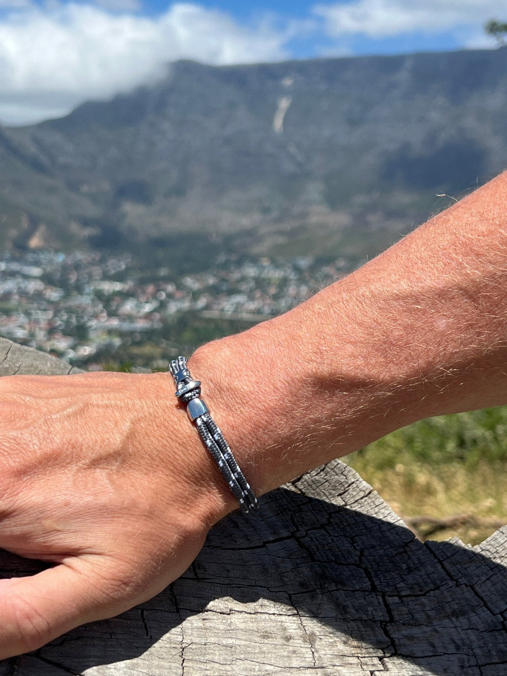 Dark Grey Minimalist Rope Bracelet - Karoo Earth