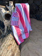 Deep Pink Microfibre Beach Towel - Karoo Earth