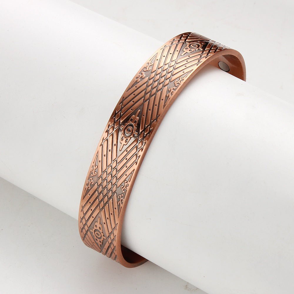 Diamond Line Copper Bracelet - Karoo Earth