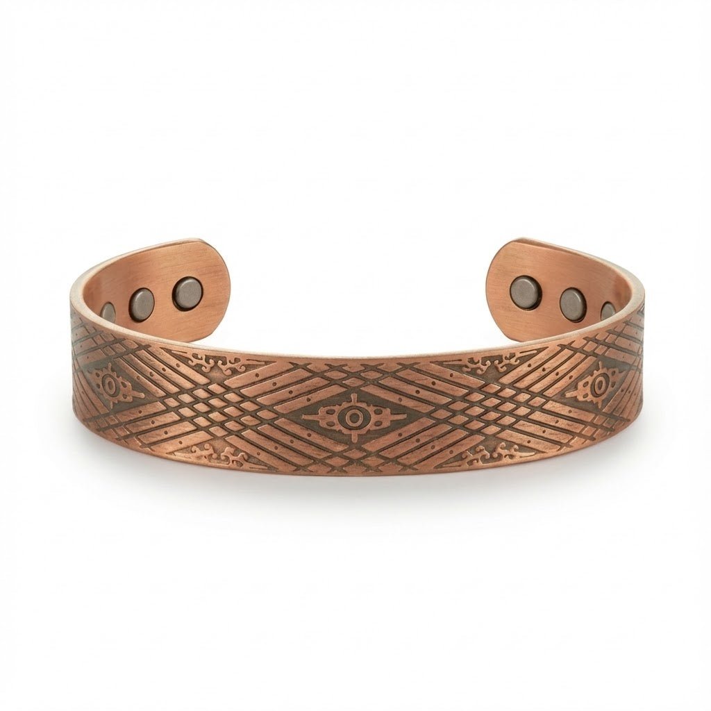 Diamond Line Copper Bracelet - Karoo Earth