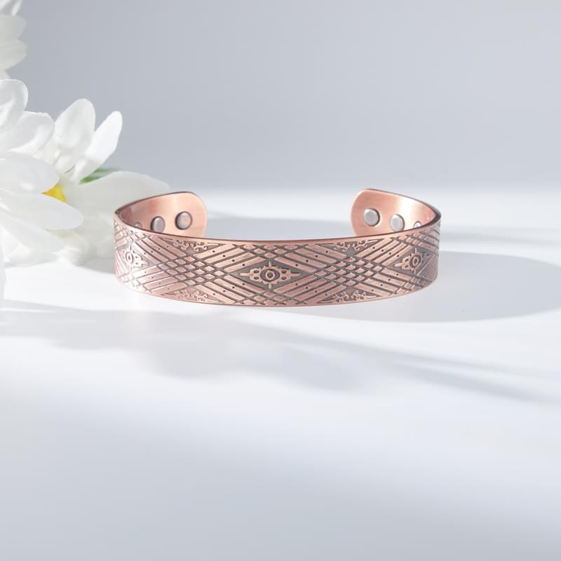 Diamond Line Copper Bracelet - Karoo Earth