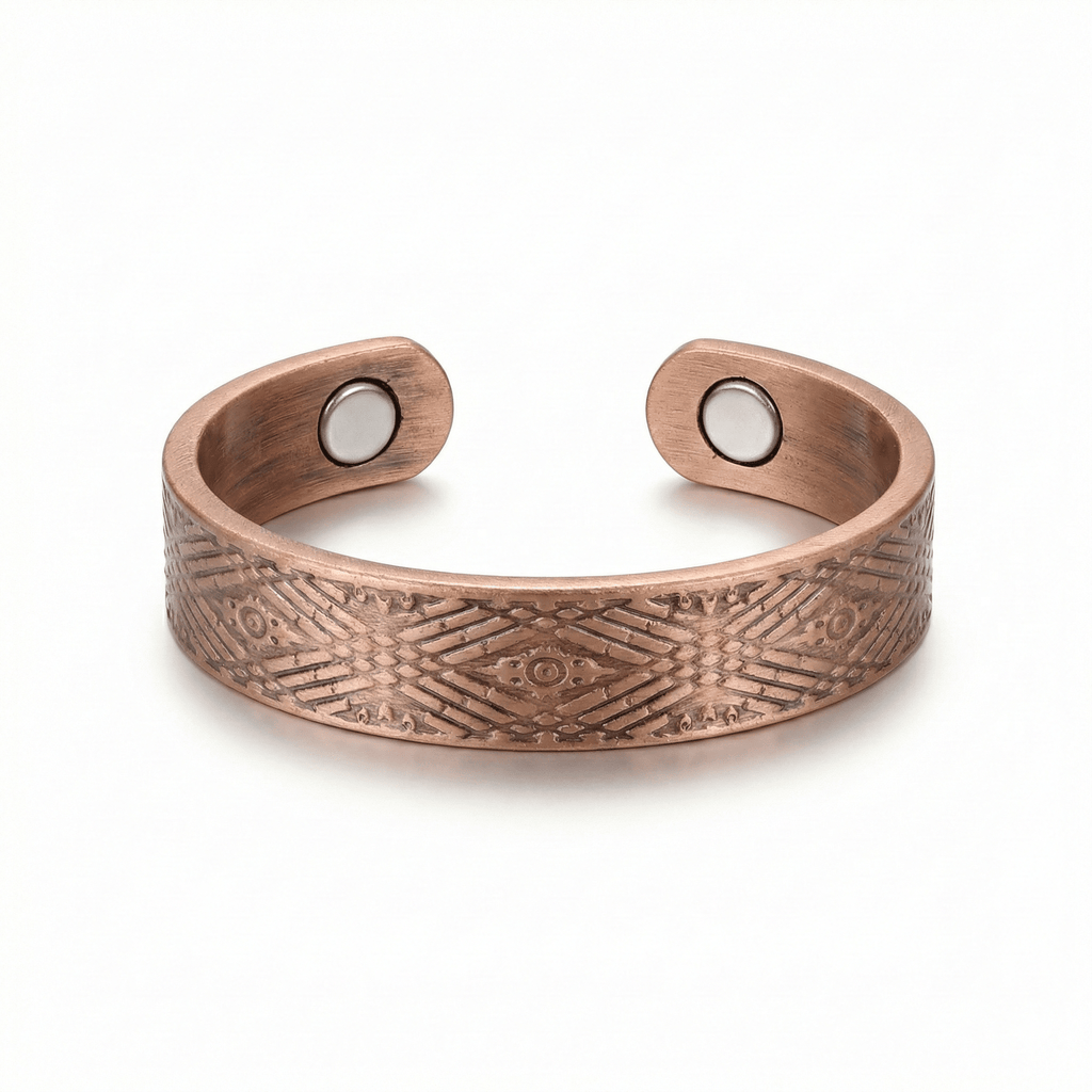Diamond Line Copper Magnetic Ring - Karoo Earth