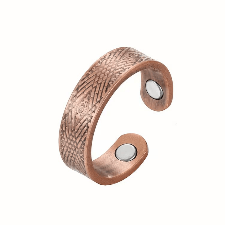 Diamond Line Copper Magnetic Ring - Karoo Earth
