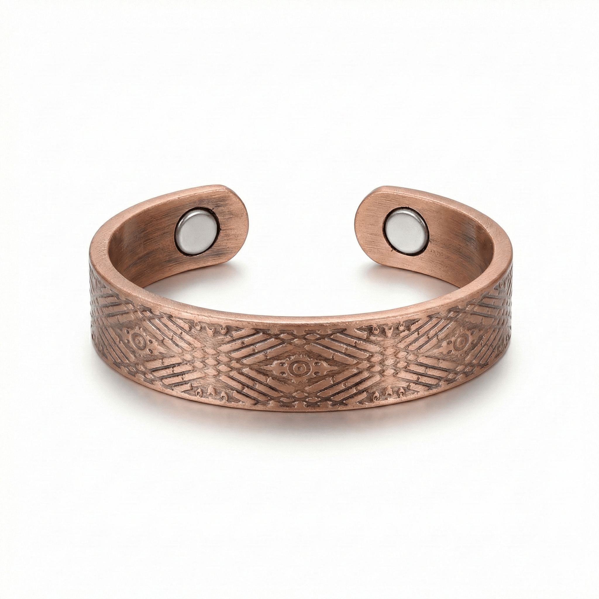 Diamond Line Copper Magnetic Ring - Karoo Earth