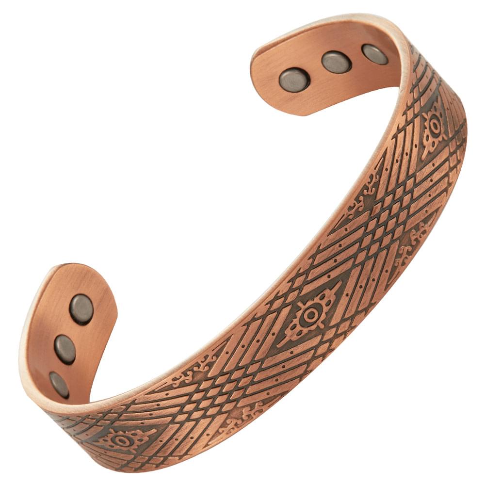 Diamond Line Pure Copper Bracelet - Karoo Earth