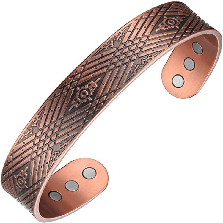 Diamond Line Pure Copper Bracelet - Karoo Earth